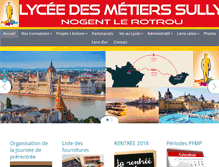 Tablet Screenshot of lycee-sully-nogent.fr